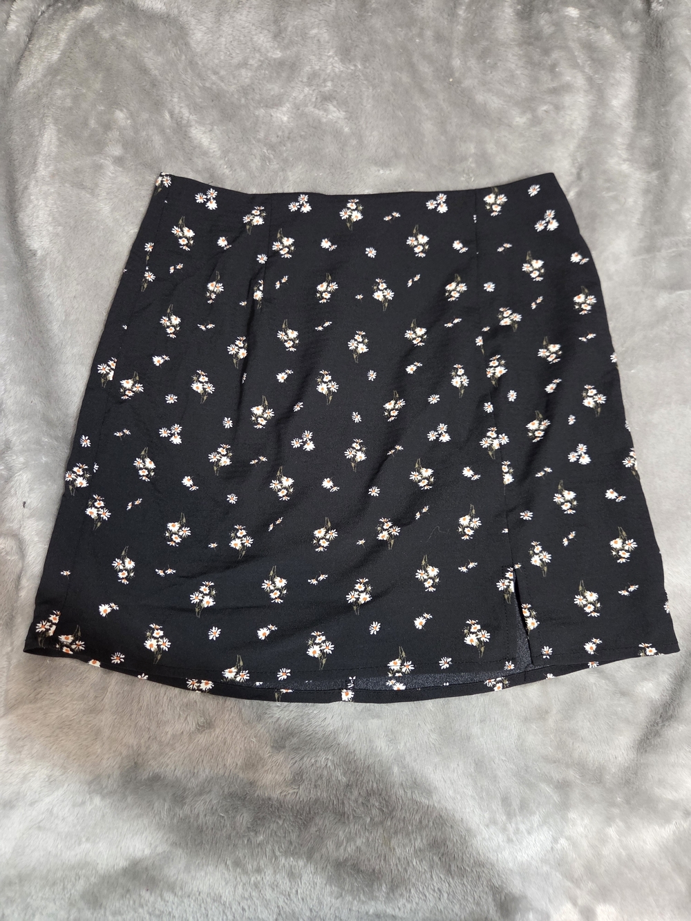 Aeropostale Black Mini Skirt with Small Floral Print